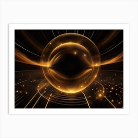 Golden Sphere Art Print