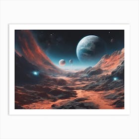 Space Landscape Art Print