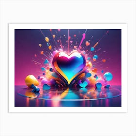 Colorful Heart Creative 46 Art Print