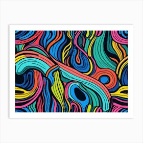 Abstract Wavy Pattern 5 Art Print