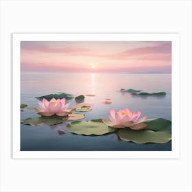 Water Lilies Paintings Art Print Art Print