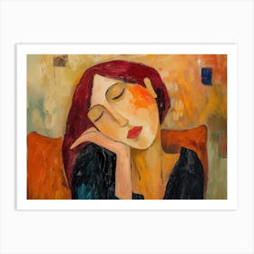 Contemporary Artwork Inspired By Amadeo Modigliani 4 Art Print