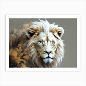 Lion art 49 Art Print