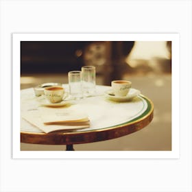 Paris Cafe Table Art Print