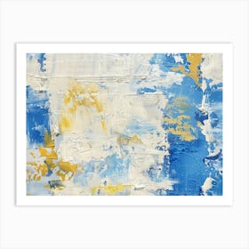 Abstract In Blue And Yellow Art Print