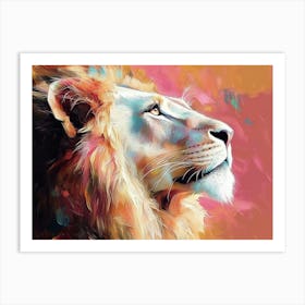 Lion Animal Abstract 7 Art Print