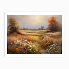 Printable Wall Art, Vintage Landscape, Farmhouse Wall Decorations, Vintage Landscape Oil Painting.8 3 Art Print