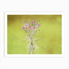 Bouquet Of Pink Roses Art Print