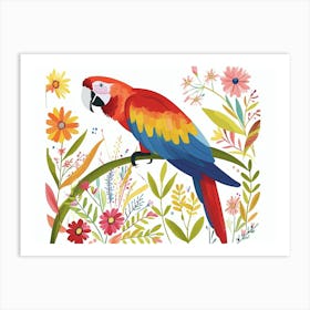 Little Floral Macaw 2 Art Print