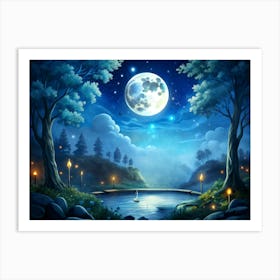 Moonlight Symphony (5) 1 Art Print