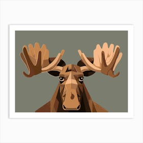 Staring Moose Art Print