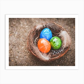 Easter Eggs In A Nest 9 Art Print