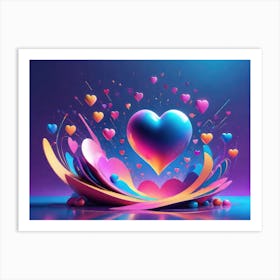 Colorful Heart Creative 21 Art Print