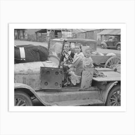 Farmer S Children Sitting In Farm Truck, Saturday Afternoon, San Augustine, Texas By Russell Lee Art Print