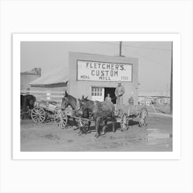 Untitled Photo, Possibly Related To Farmer Leaving Town For His Home, Eufaula, Oklahoma By Russell Lee 1 Art Print