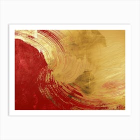 Gold And Red 3 Art Print