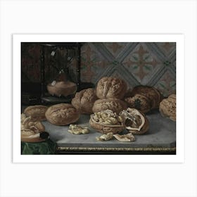 Walnuts On A Table Art Print