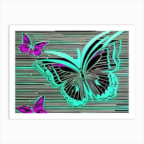 Butterfly Splatter 9 Art Print