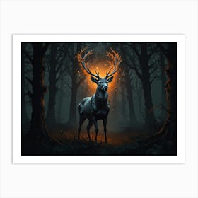 Deer In The Forest 6 Art Print