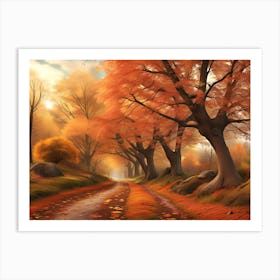 Autumn Lane #1 Art Print
