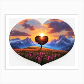 Heart Shaped Tree Art Print