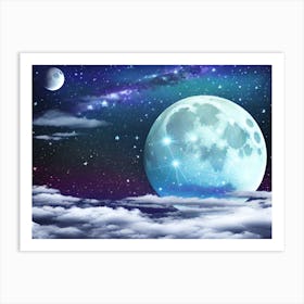 Full Moon In The Sky 3 Art Print