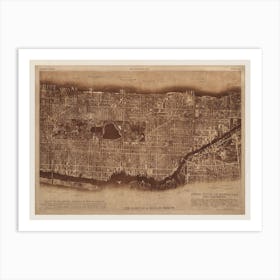 New York City, Photographed From Two Miles Up In The Air   From The Lionel Pincus And Princess Firyal Map Division Art Print