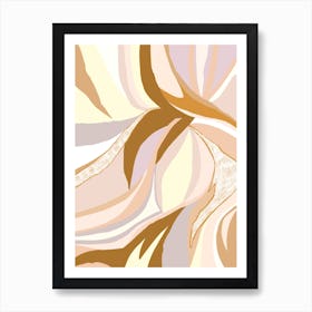 Modern Abstract Brown Lilac Art Print