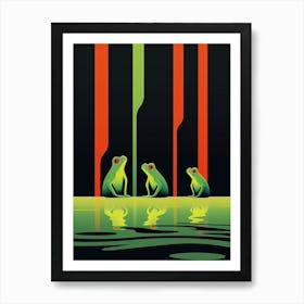 Frog Minimalist Abstract 3 Art Print