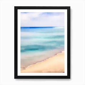 Playa De Zahara De Los Atunes 3, Cadiz, Spain Watercolour Art Print
