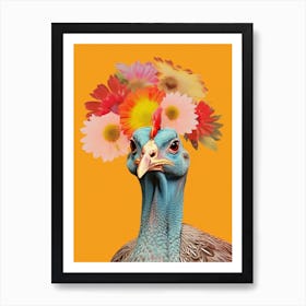 Bird With A Flower Crown Turkey 1 Art Print