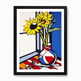 Iris Flower Still Life  1 Pop Art Style Art Print