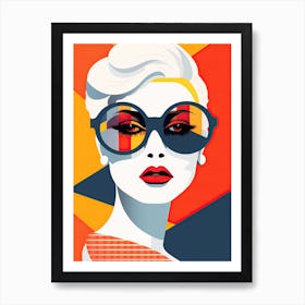 Pop Art Tribute to American Woman Art Print