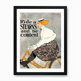 Ride A Stearns And Be Content (1896), Edward Penfield Art Print