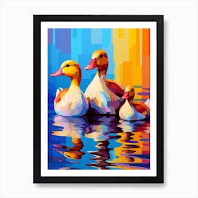 Ducklings Colour Pop 6 Art Print