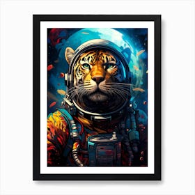 Tiger In Space Art Print