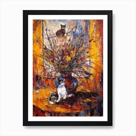 Heater With A Cat 3 Abstract Expressionism  Art Print