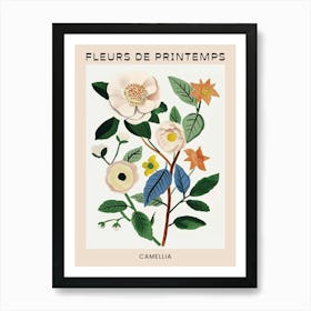 Spring Floral French Poster  Camellia 3 Art Print