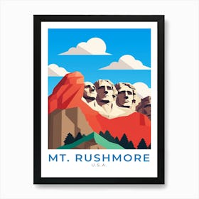 Usa Mount Rushmore Travel Art Print