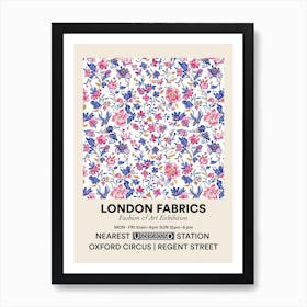 Poster Rose Mist London Fabrics Floral Pattern 6 Art Print