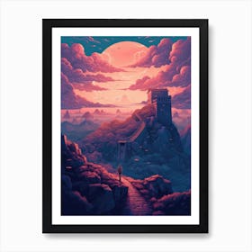 Great Wall China Painting Art Print