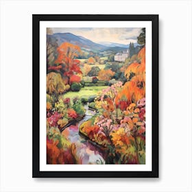 Autumn Gardens Painting Bodnant Garden United Kingdom 2 Art Print