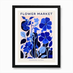 Blue Flower Market Poster Morning Glory 3 Art Print