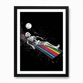 Rainbow Skeleton 1 Art Print