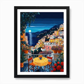 Postiano, Italy, Illustration In The Style Of Pop Art 1 Art Print