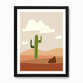 Southwest Cactus Landscape Art Print