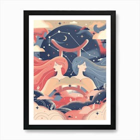 Gemini Zodiac Sign Art Print