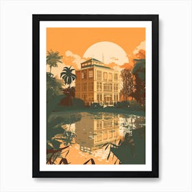 Abidjan Cote D'Ivoire Travel Illustration 3 Art Print