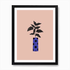 Modern Plant On Pink Art Print