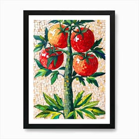 Mosaic Tomato Tree Art Print